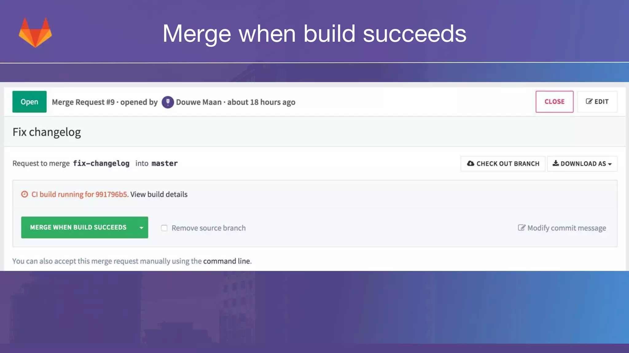 Merge when build succeeds
 