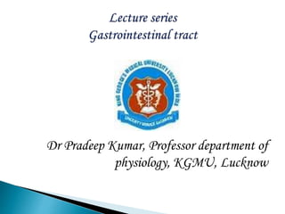Dr Pradeep Kumar, Professor department of
physiology, KGMU, Lucknow
 