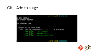 Git – Add to stage
 