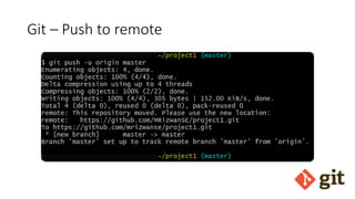 Git – Push to remote
 