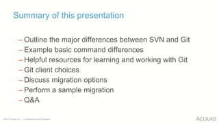 Transitioning from SVN to GIT | PPTX