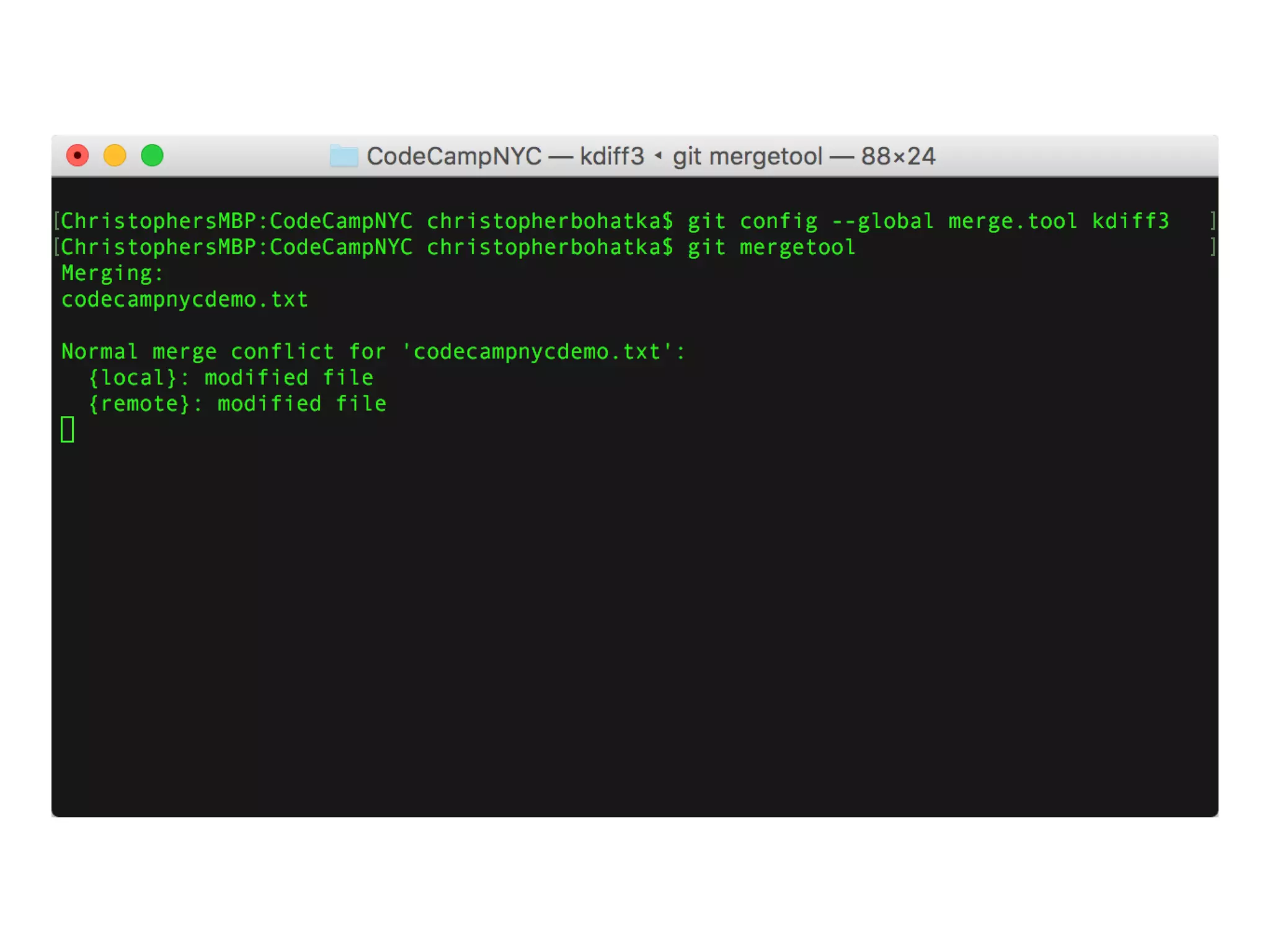 git mergetool
git mergetool
 