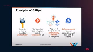 GITOPS
● Git as the single source of truth of the system
 