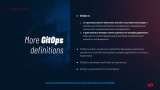 CICD PIPELINE AND GITOPS
Kubernetes anti-patterns [17/07/2018]: https://www.weave.works/blog/kubernetes-anti-patterns-let-...