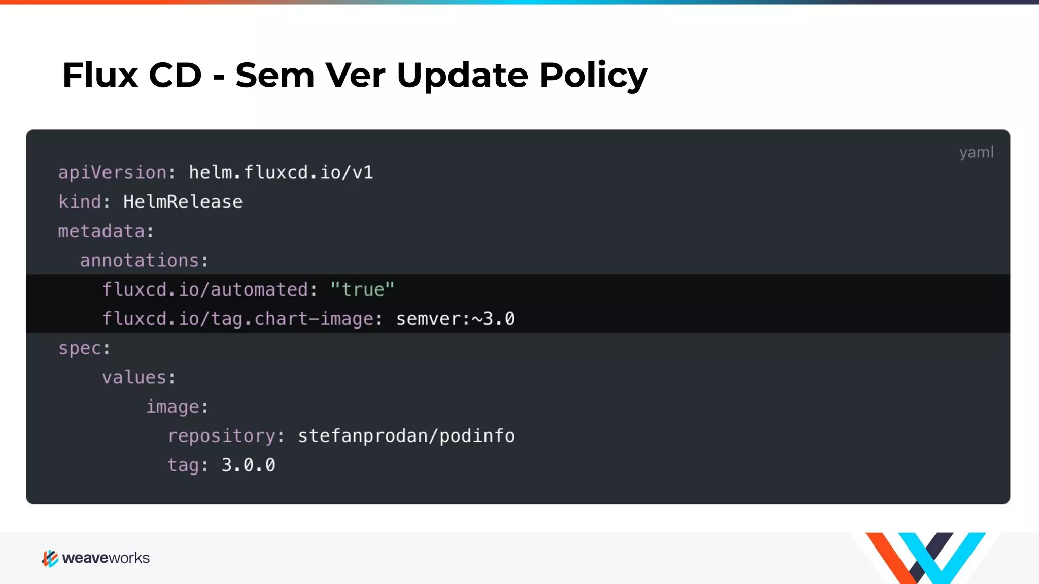 Flux CD - Sem Ver Update Policy 