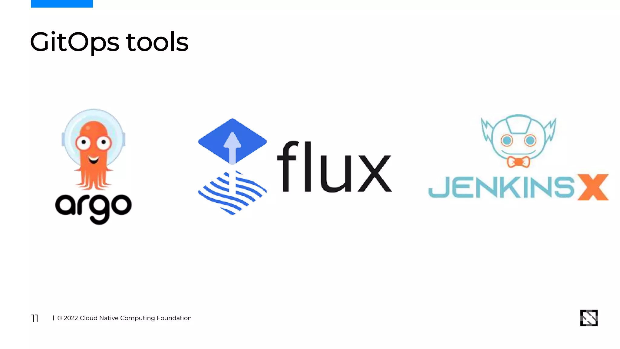 GitOps tools
© 2022 Cloud Native Computing Foundation
11
 