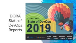 DORA
State of
DevOps
Reports
 