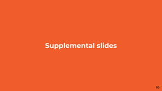 Supplemental slides
66
 