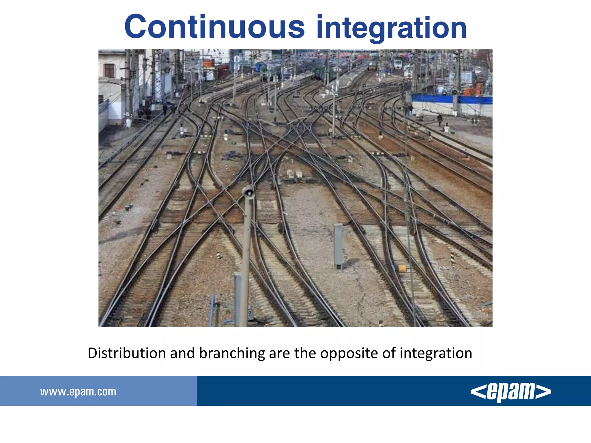 Distribution and branching are the opposite of integration
 