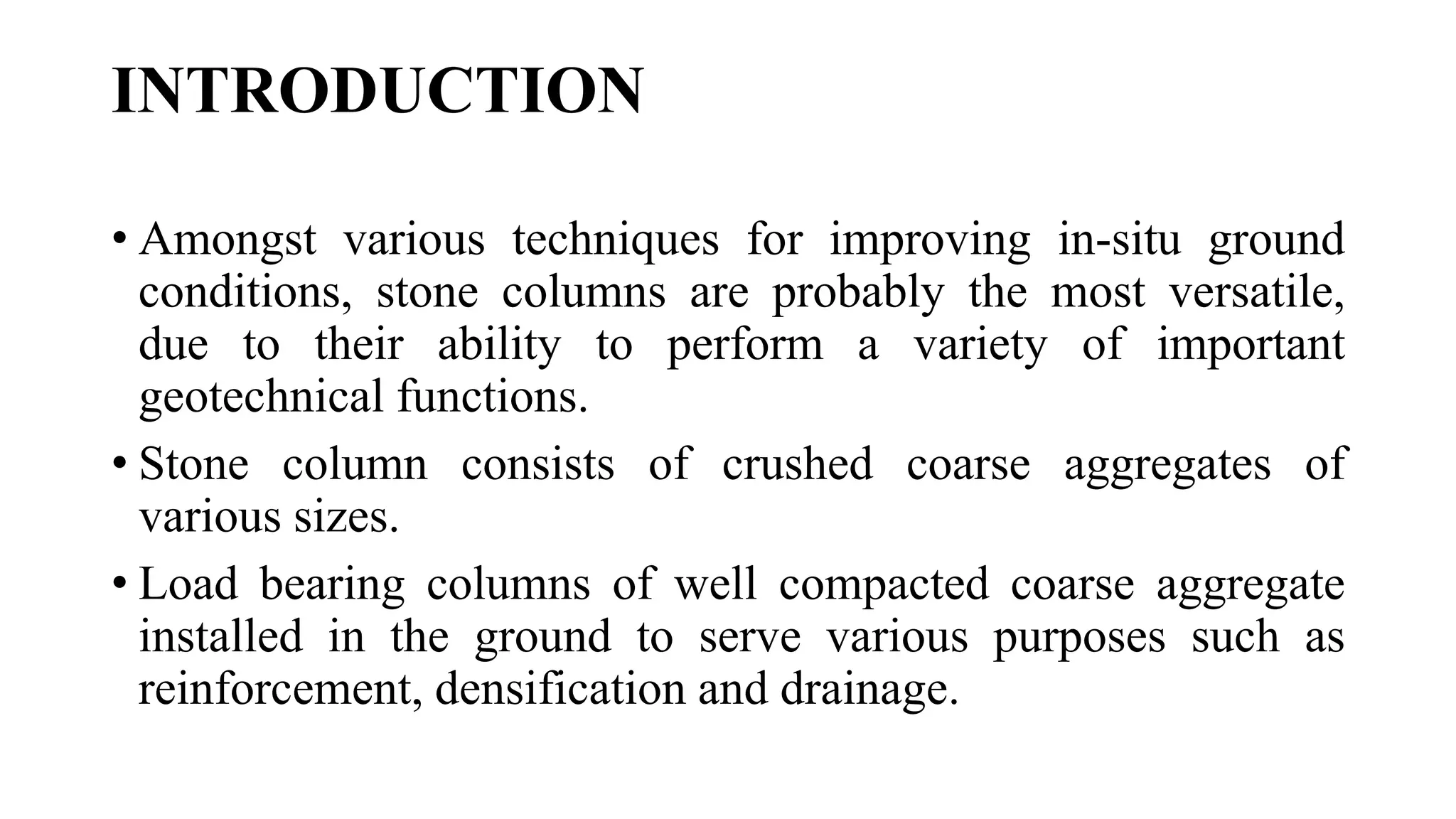 analysis of soil and suggested ground improvement techniques | PPTX