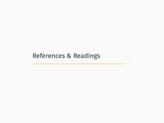 References & Readings
 