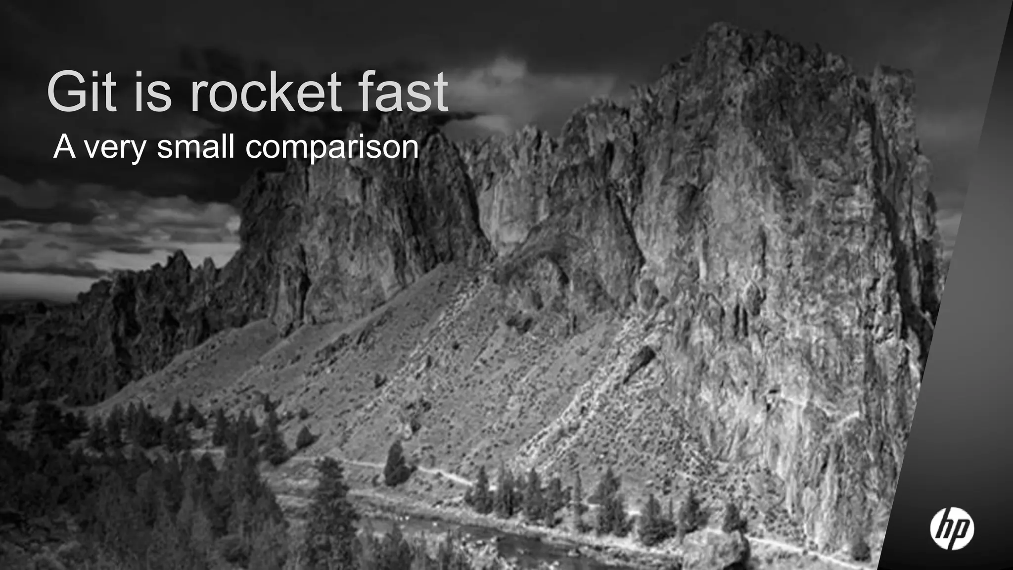 Git is rocket fast
A very small comparison
 