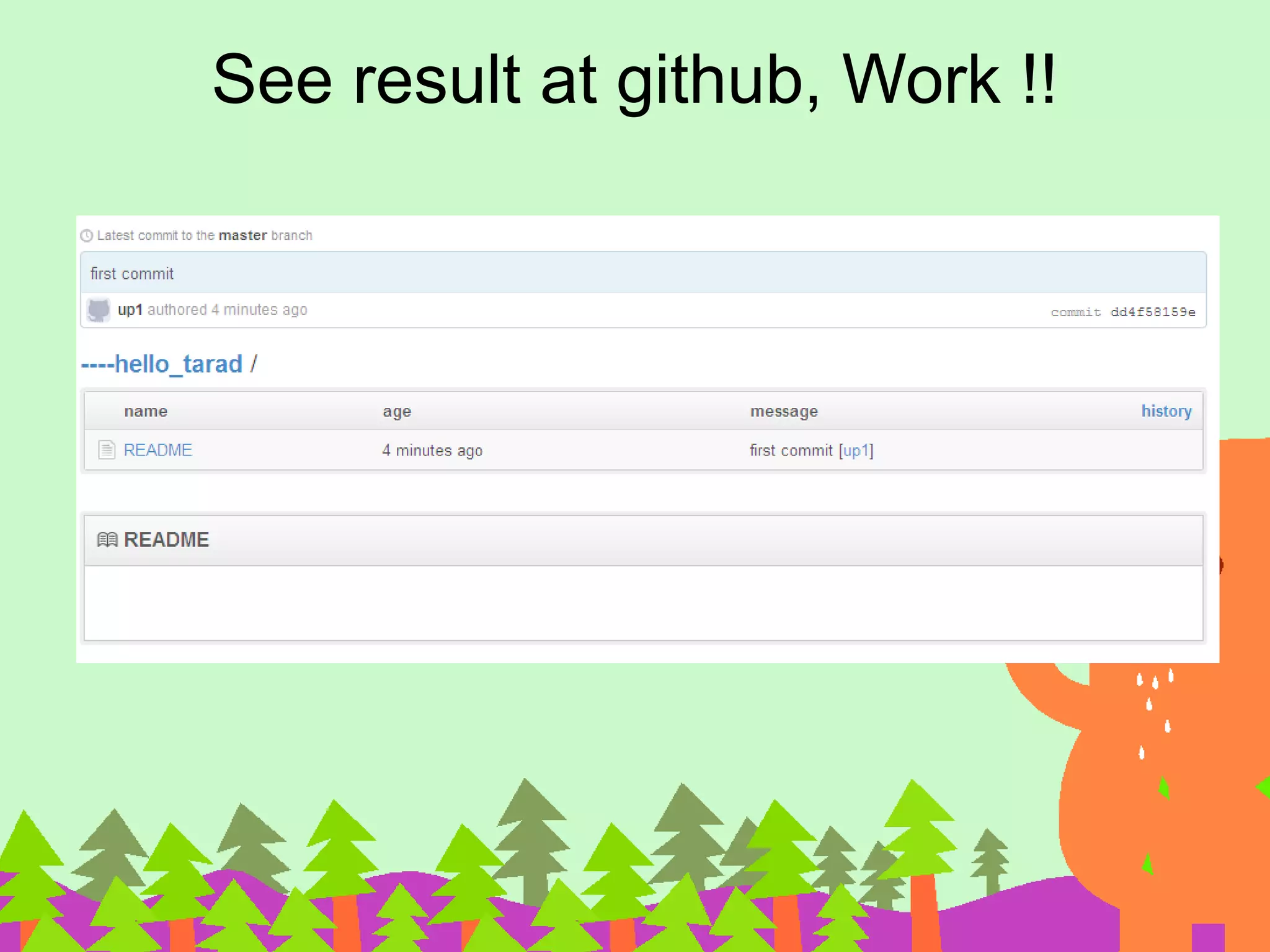See result at github, Work !!
 