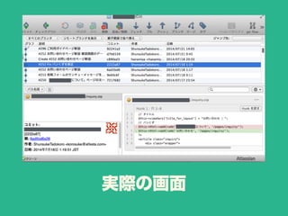 実際の画面
 