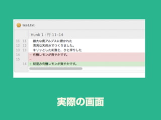 実際の画面
 