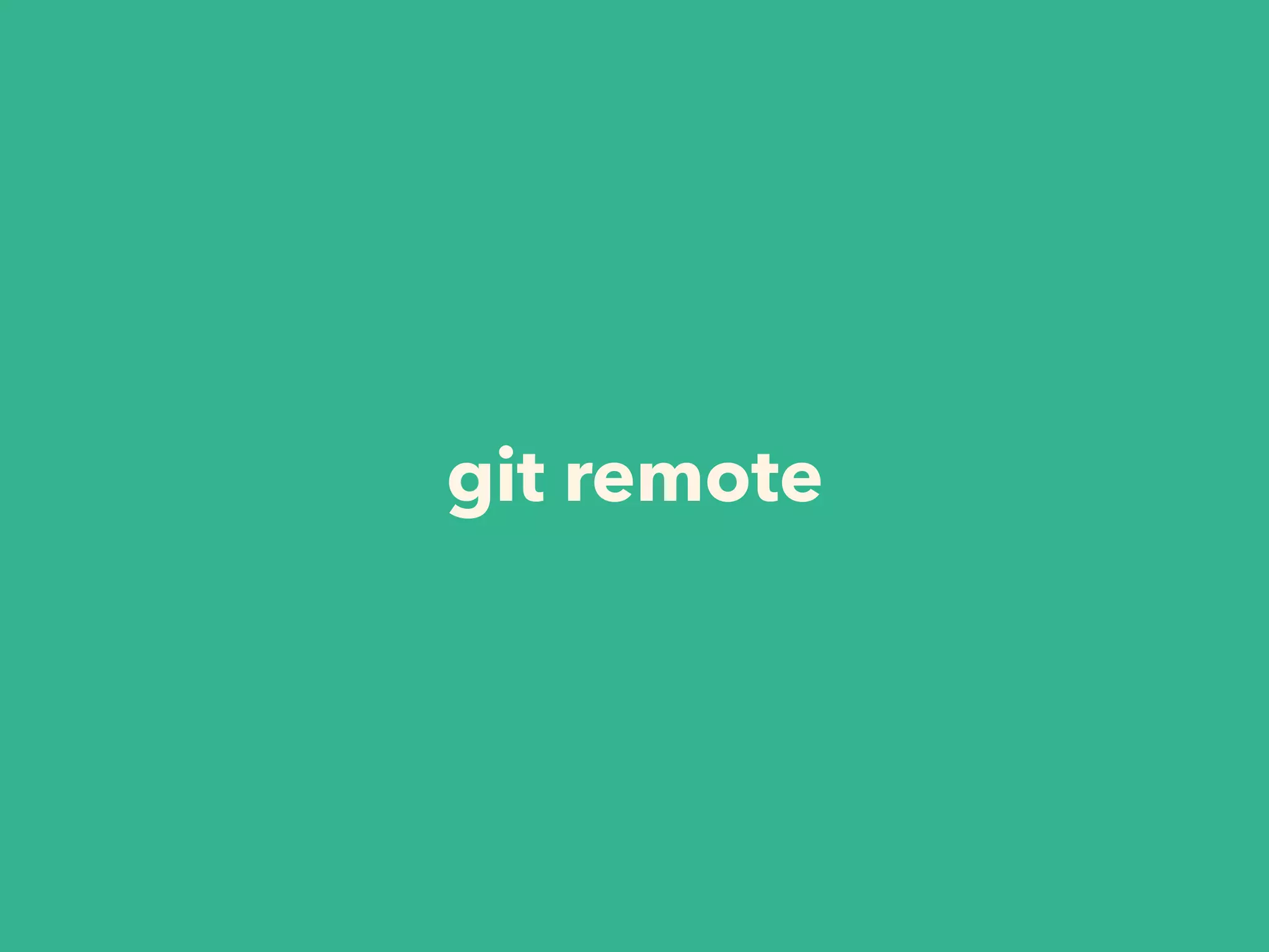 git remote
 
