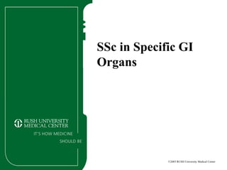 SSc in Specific GI
Organs
©2003 RUSH University Medical Center
 
