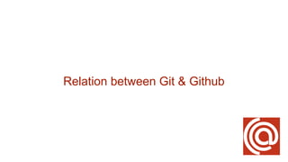 Relation between Git & Github
 