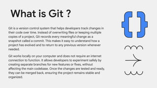 GIT Session Slides | Introduction to Git and Structure of Git | PDF
