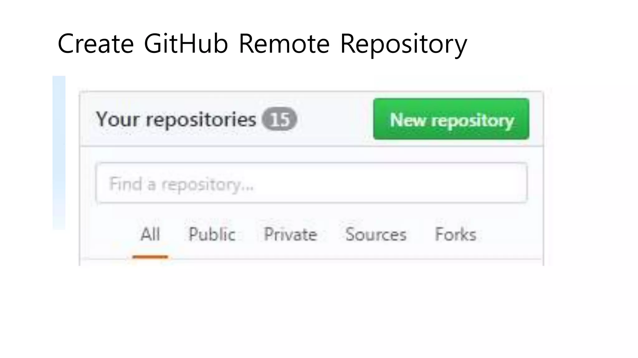 Create GitHub Remote Repository
 
