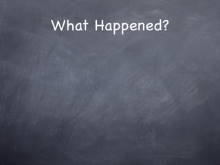 What Happened?
 