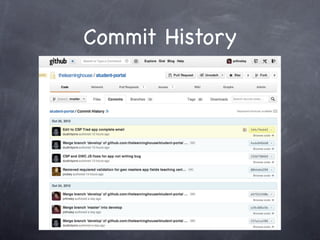 Commit History
 
