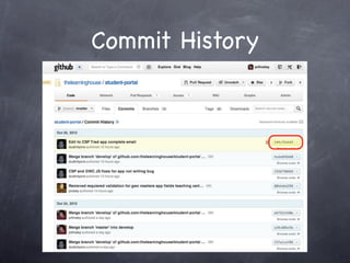 Commit History
 
