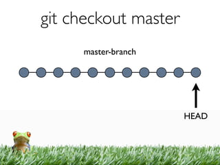 git checkout master
     master-branch




                      HEAD
 