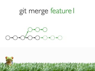 git merge feature1
 