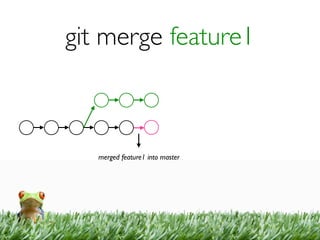 git merge feature1



   merged feature1 into master
 