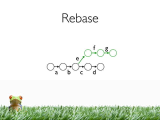 Rebase

                f   g
        e

a   b       c   d
 