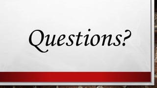 Questions?
 