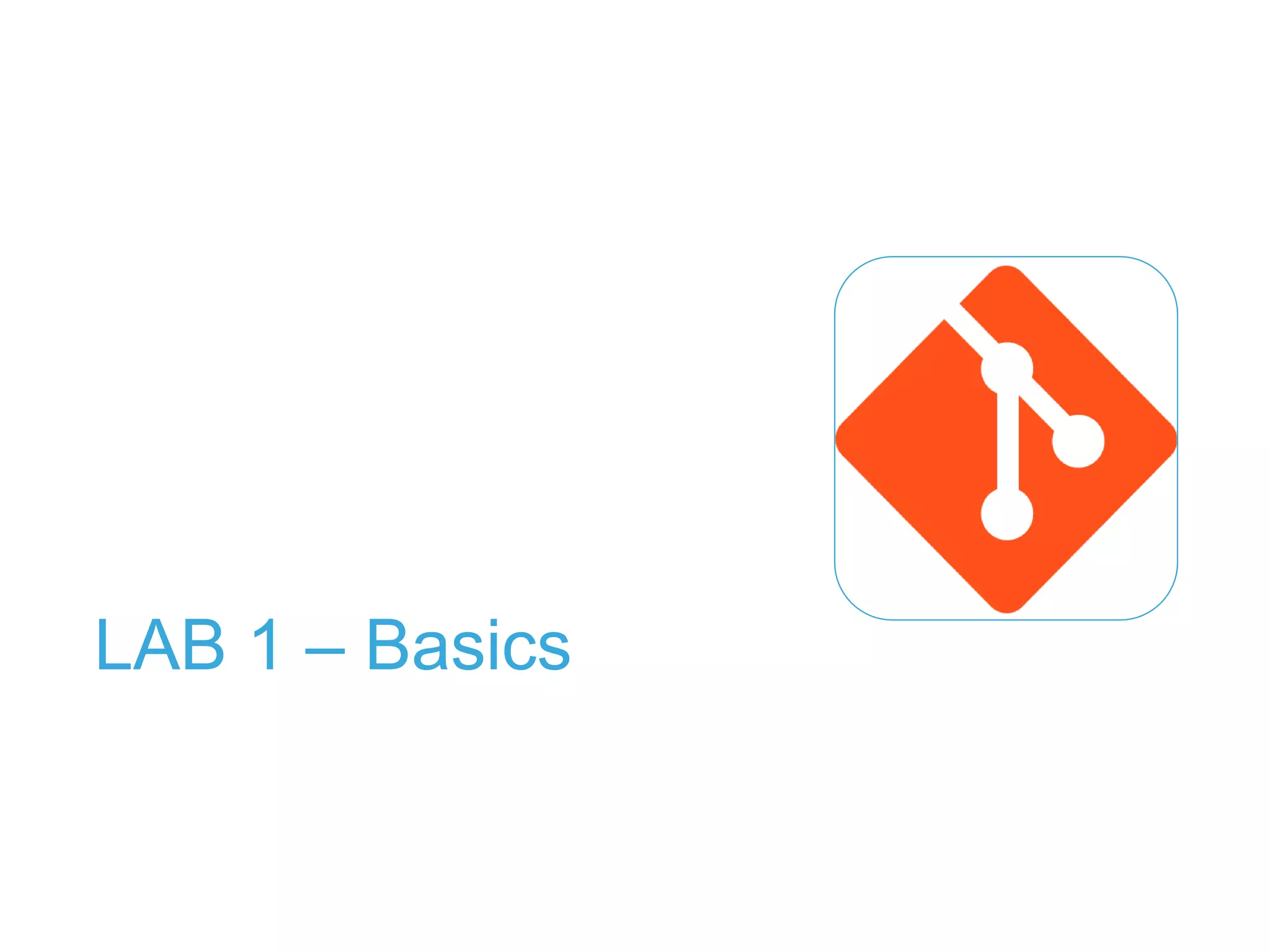LAB 1 – Basics
 