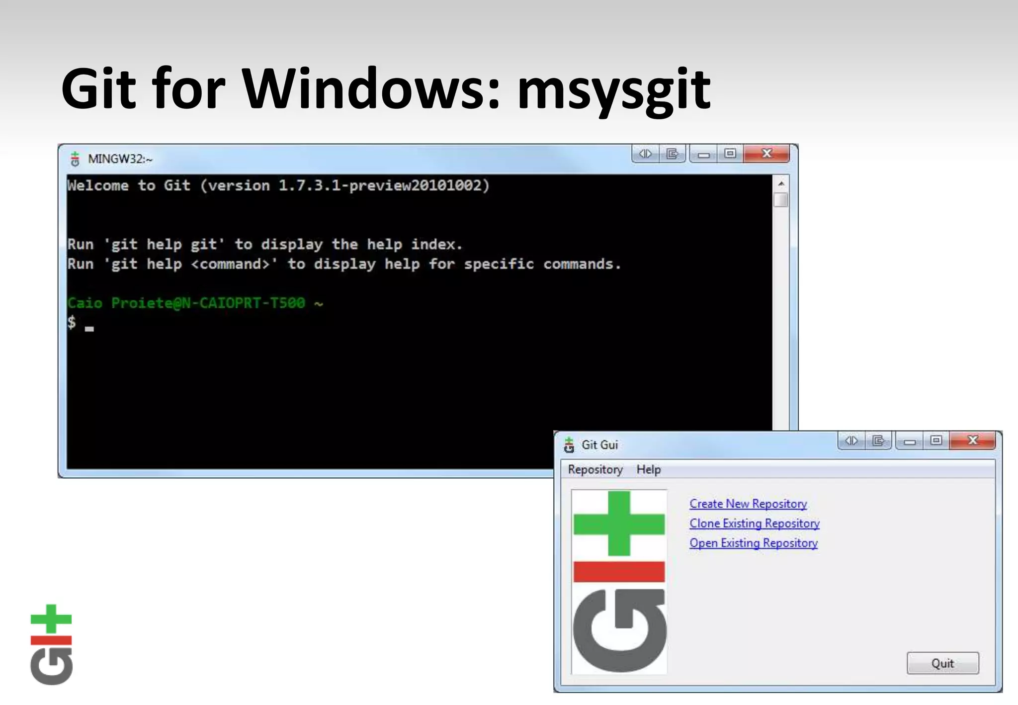 Git for Windows: msysgit 
