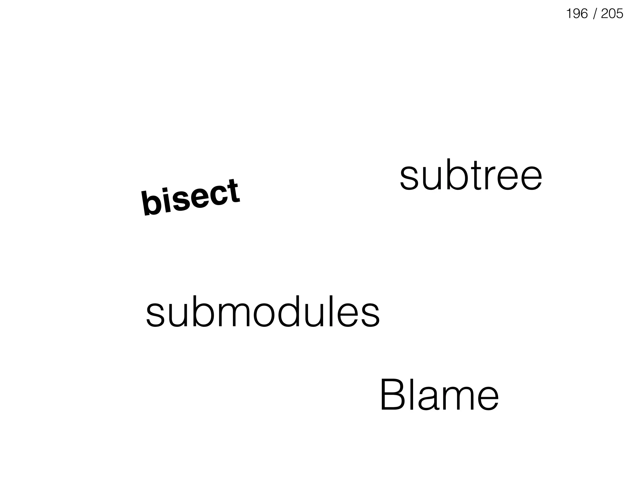 / 205196
Blame
subtree
submodules
bisect
 