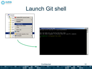 Launch Git shell




      Confidential   12
 