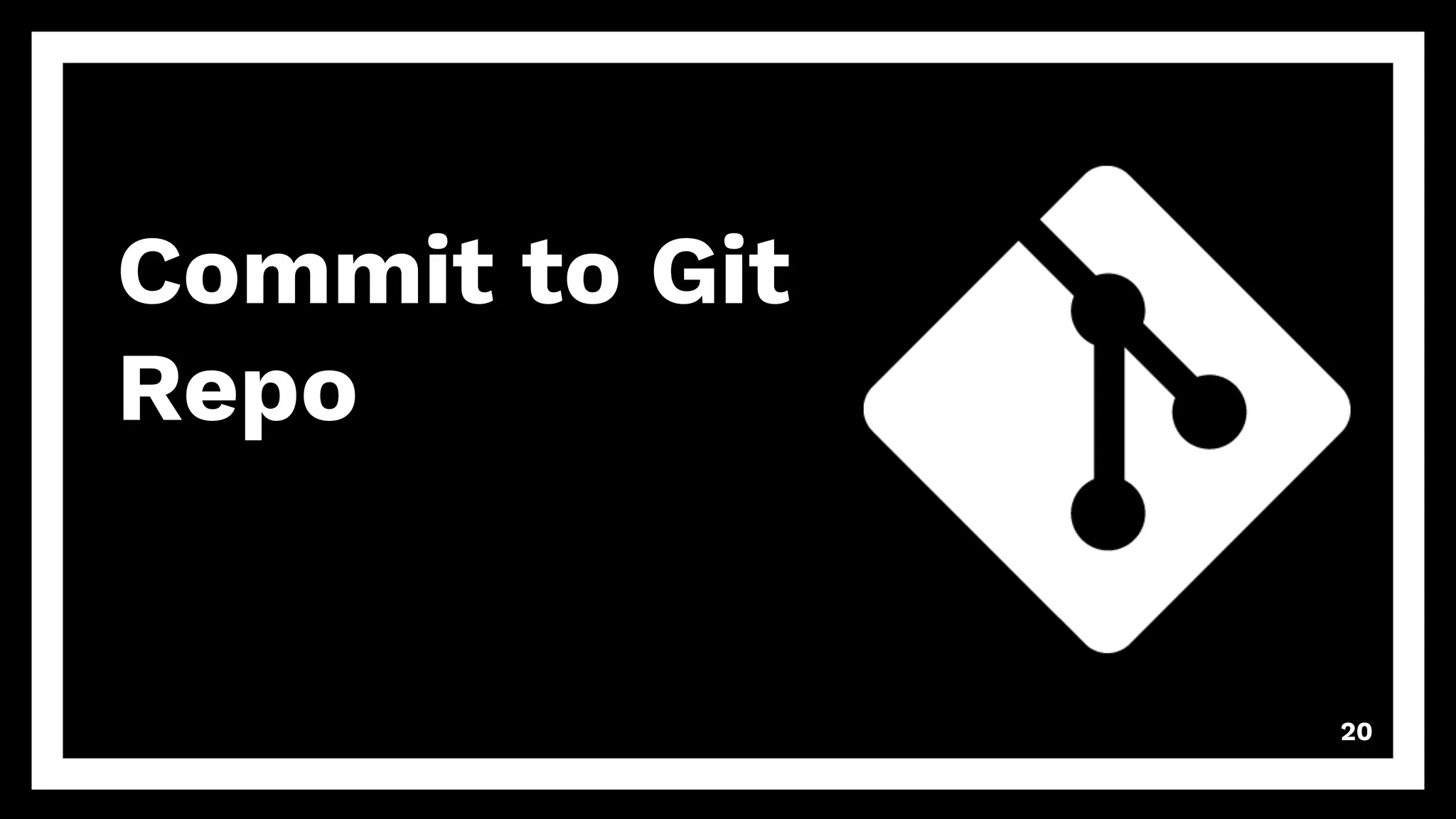 Commit to Git
Repo
20
 
