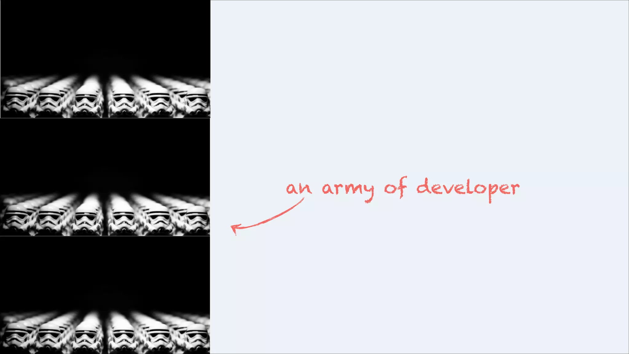 an army of developer

 