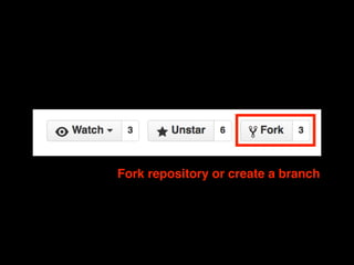 Fork repository or create a branch
 