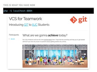 THIS IS WHAT YOU HAVE NOW
php -S localhost:8084
 