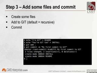 Why GIT ?It’s all about BitKeeper fault: they broke up with LinusTorvalds … and I’m not kidding Story:Linux Kernel SCM: BitKeeperApr 2005 – Linus writes PERL scripts for Linux Kernel SCMJul 2005 … Git 0.99 is out !Git principles:Allow the BitKeeper SCM workflowUse CVS as the “not-to-do” exampleCheck and prevent corruptionMake it FFF … FAST FAST FAST !