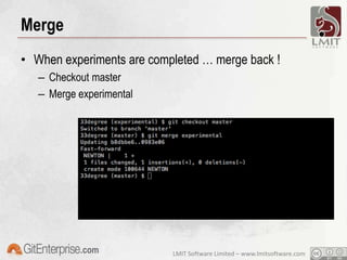 Git referencesReferences: “labels” for Git SHA-1 commit IDsStored as files under .git/refsReference types:TagsHeads (branches)HEAD is a special ref:always points tohead of currentbranch.