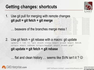 Fully annotate tagsFully annotated tags contains meta-data:TimestampAuthor name and e-mailDescriptionCommit IDGPG Digital SignatureCreate your private GPG Key-pair firstGPG Public Key identify your userGPG Private Key is used to sign content (tags, commits)Exchange GPG Public Key with your peers 