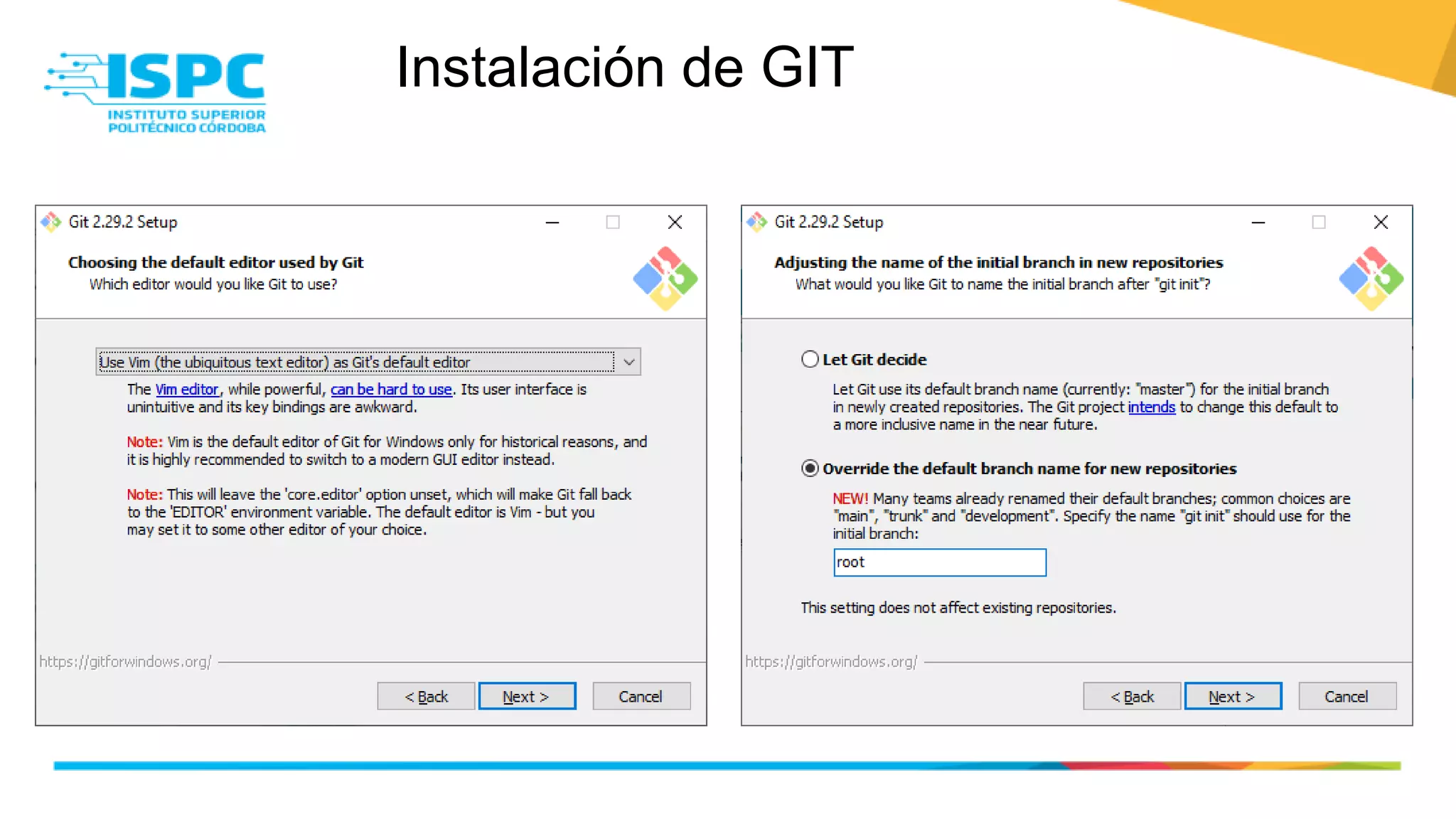 Instalación de GIT
 