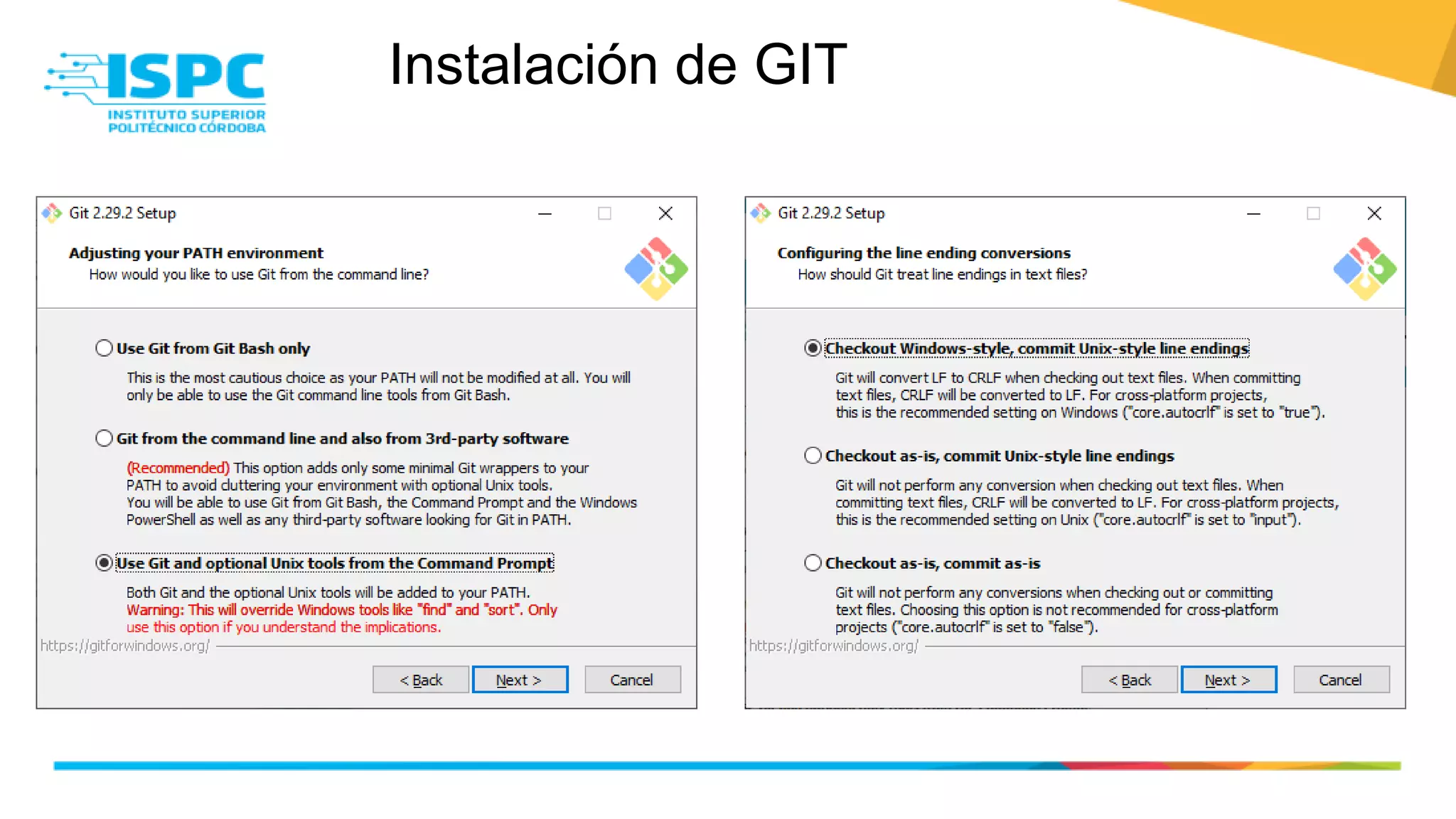 Instalación de GIT
 