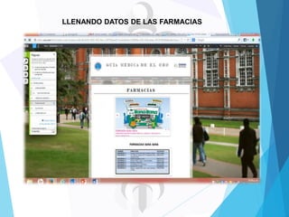 LLENANDO DATOS DE LAS FARMACIAS

 