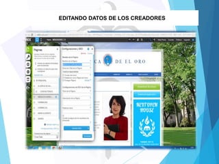 EDITANDO DATOS DE LOS CREADORES

 