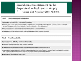Gilman et al. Neurology 2008; 71: 670-6
 