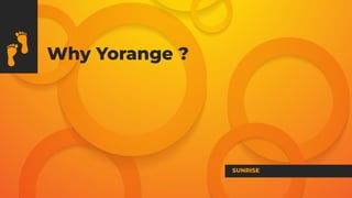 Why Yorange ?
SUNRISE
 