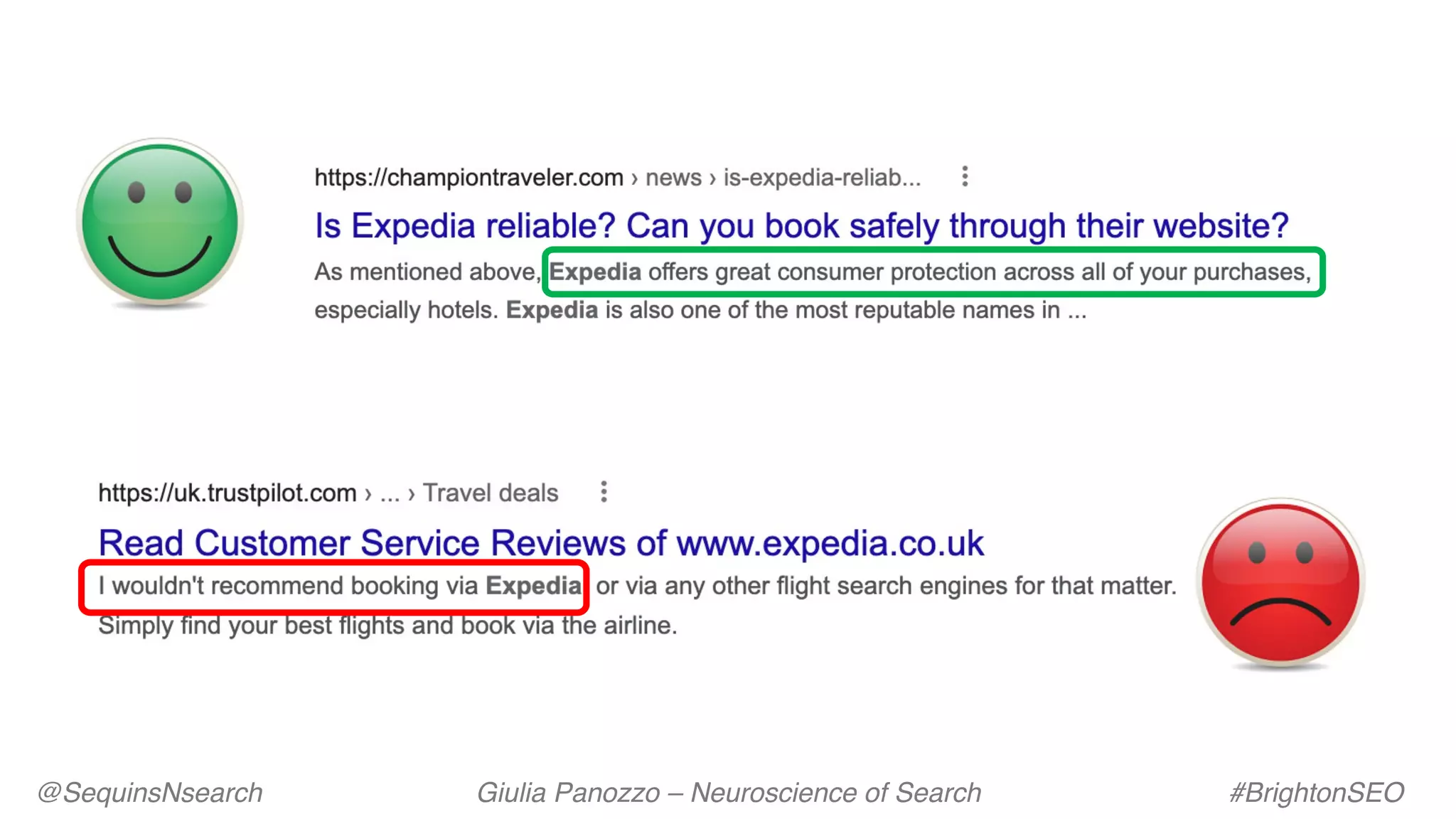 @SequinsNsearch Giulia Panozzo – Neuroscience of Search #BrightonSEO
 